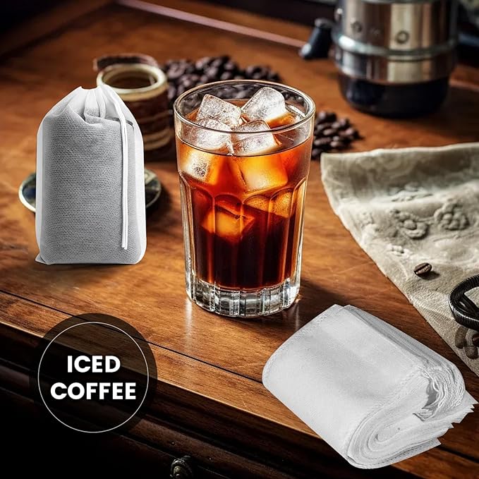 Cold Brew Bags, 4 * 6 Inch Fine Mesh Drawstring Pouches, Fits Mason Jars & - Image 7