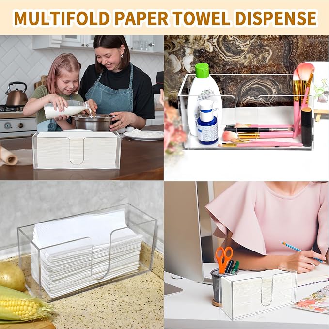 1 Pack Acrylic Paper Towel Holder, Countertop Napkin Dispenser - Image 7