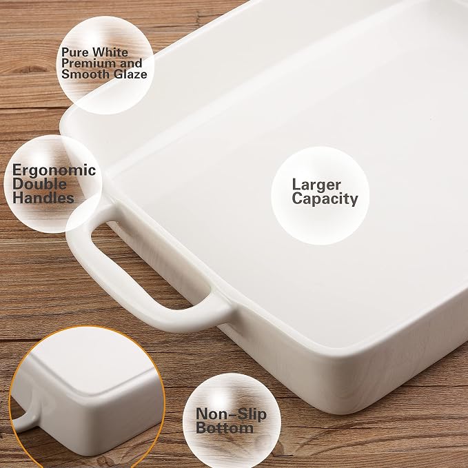 9 x13 Baking Dish Ceramic Lasagna Pan - Image 2