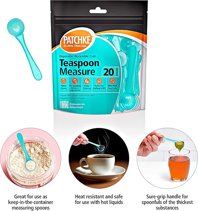 40-Pack Plastic Measuring Spoons Set – 20 × Teaspoons + 20 × Tablespoons - Image 4