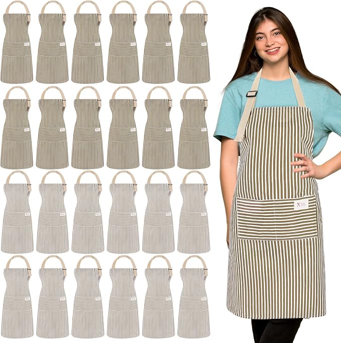 Janmercy 24 Pcs Aprons for Women Men by Janmercy