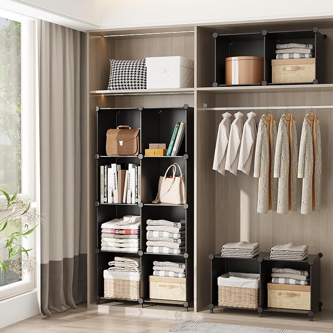 AWTATOS Cube Storage Organizer, Storage Cubes Shelves Bookshelf, 6 Cube Closet - Image 5
