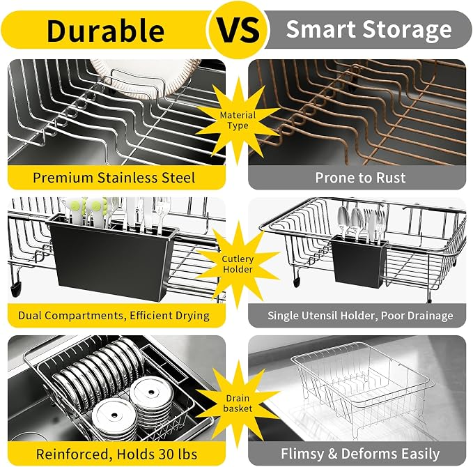PureBox Expandable Over The Sink Dish Drying Rack - Image 5