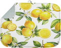 Sanwarm Absorbent Dish Drying Mat, Floral Lemon Fruits Vintage Microfiber Pad by SanwarmHomeDecor
