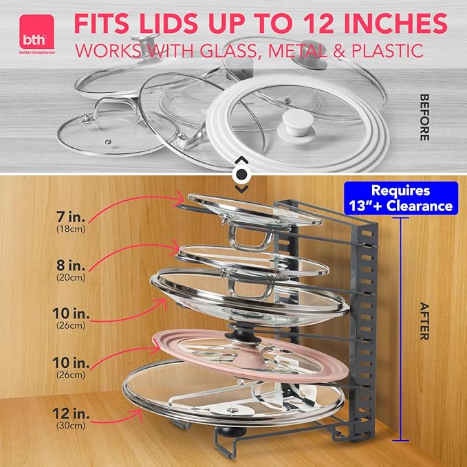 Free-Standing Adjustable Pot Lid Organizer - Image 4