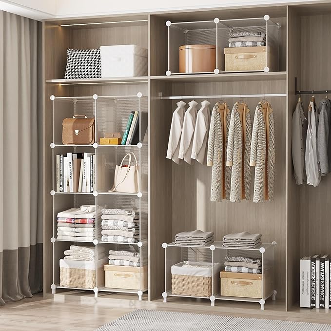 AWTATOS Cube Storage Organizer, Closet Organizers and Storage, 12 Cube Shelves - Image 5