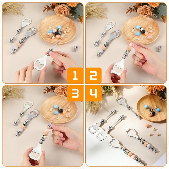 FoldTier 12 Pcs Beadable Beer Opener Reusable Bottle Opener Decorative - Image 3
