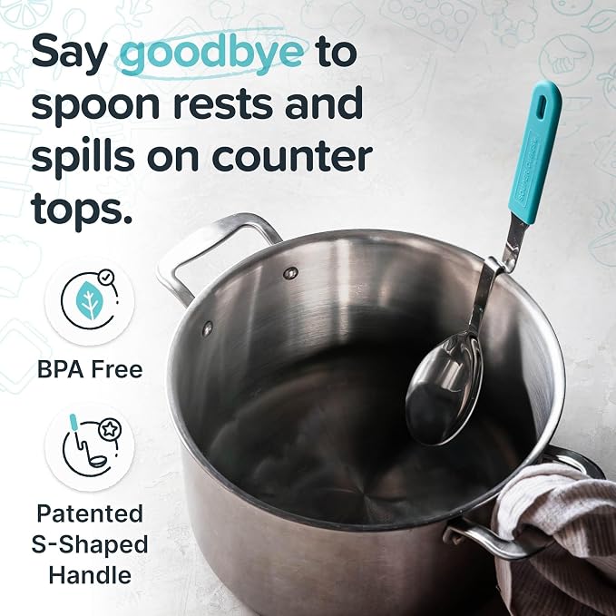 Souper Cubes + Lori Greiner No Mess Stainless Steel Cooking Spoon - Image 3