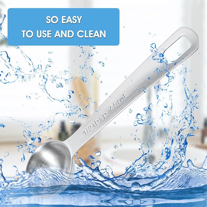 5 PCS Measuring Spoons Tablespoon Measuring Spoon 1/2 tbsp Stainless Steel - Image 5