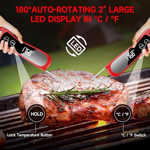 2026 Upgraded Meat Thermometer Digital-Instant Read Food Thermometer - Image 3