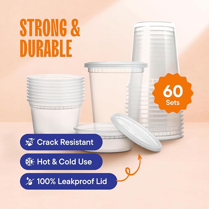 Stack Man Plastic Deli Food Storage Containers - Image 3
