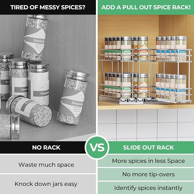 Mystozer Pull Out Spice Rack Organizer - Image 6