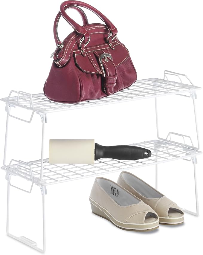 Whitmor Stackable Wire Shelf Organizer, Metal Cabinet Organizer, Space Saving - Image 3