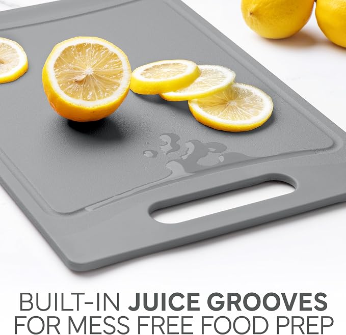 COOK WITH COLOR Non-Slip Cutting Board Set – Kitchen Essentials with Easy Grip - Image 5