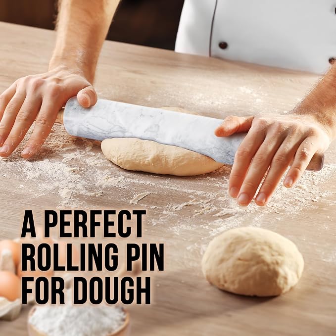 Zulay Kitchen 17-Inch Marble Rolling Pin - Image 2
