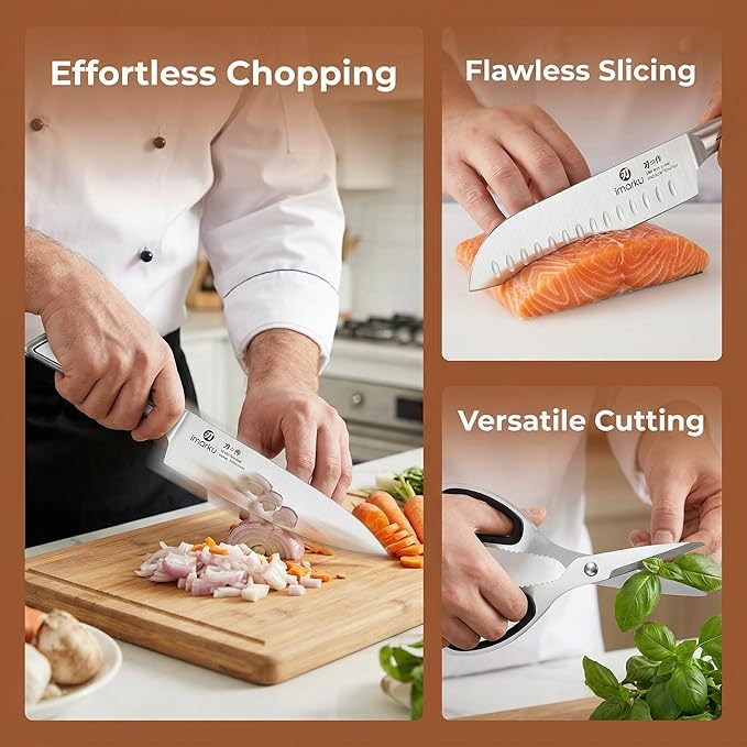 imarku High Carbon Stainless Steel Gyutou Knife Set - Image 4