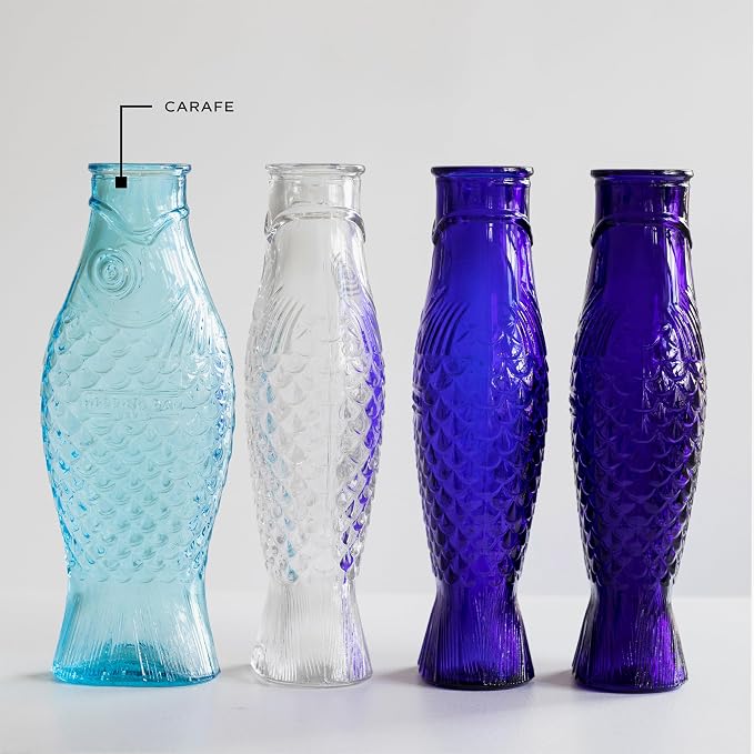 Serax Glass Water Pitcher | Fish & Fish glassware by Paola Navone | Wine Carafe - Image 4