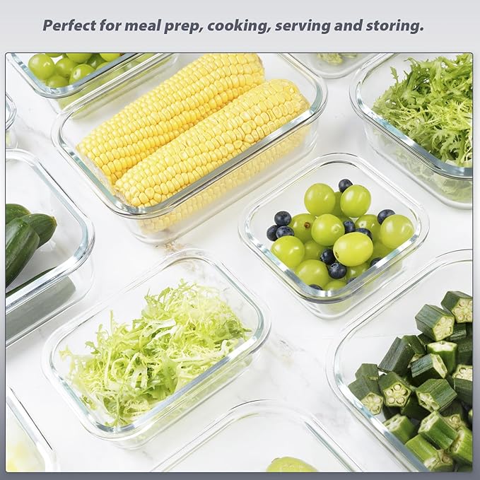 AILTEC 12 Pack Glass Food Storage Containers - Image 2
