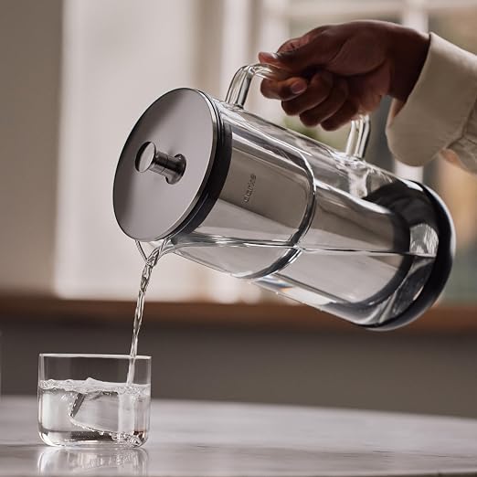 Aarke Purifier Regular Glass Pitcher Bundle w/Steel Filter, 4 Pure Refill - Image 9
