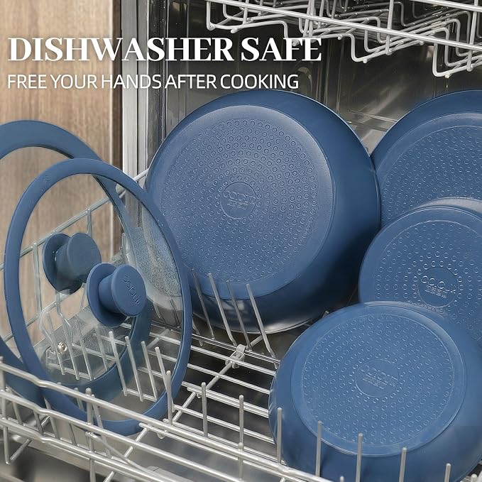 23Pcs Ceramic Cookware Set Non Stick Pots and Pans Set Non Toxic - Image 8