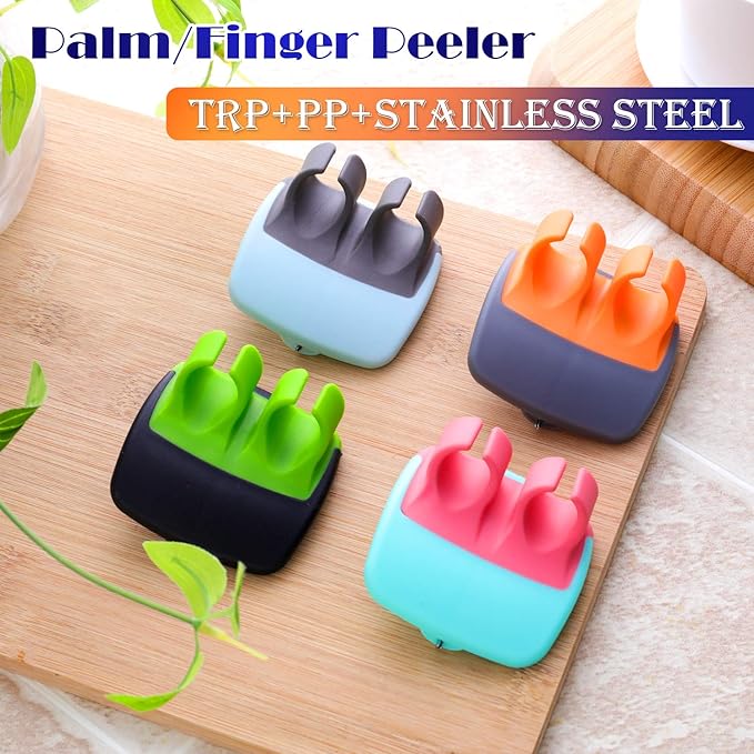 Mudder 4 Pieces Finger Vegetable Palm Peeler Kitchen Fruit Potato Peeler - Image 4