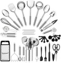 E-far Stainless Steel Kitchen Utensils Set, 39-Piece Cooking Utensils Set by E-far