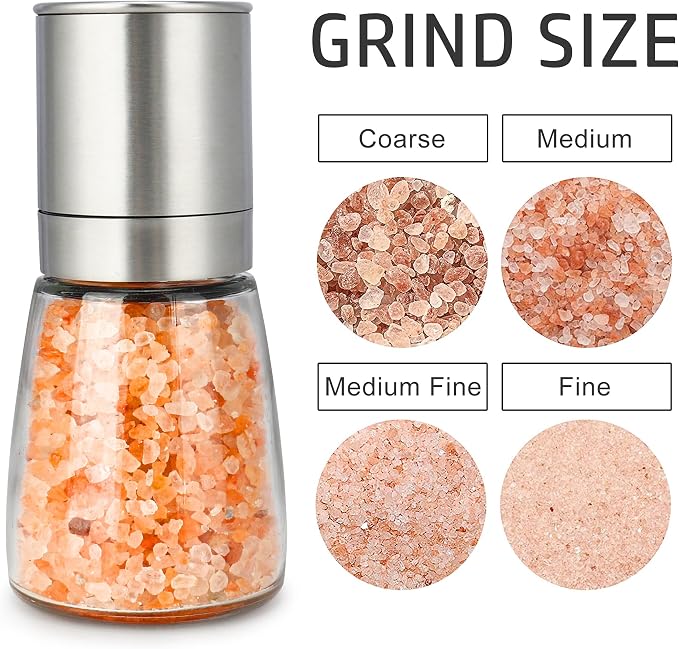Gulex® Pepper Grinder Pepper Mill, Salt Grinder Refillable, Adjustable - Image 6