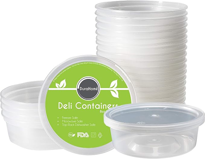 DuraHome - Deli Containers - 40 Pack Plastic Microwavable Clear Food Storage - Image 2