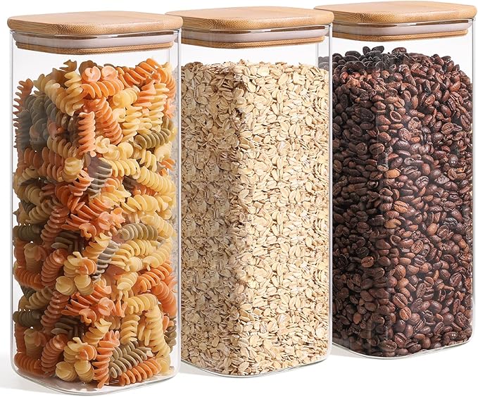ComSaf 1.9 Qt Glass Storage Containers by ComSaf