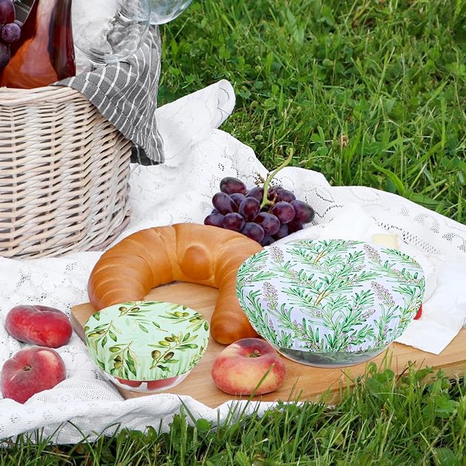 5 Pieces Bowl Covers Reusable, 5 Size Elastic Cloth Bowl Covers - Image 7