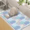 Kitchen Countertop Dish Drying Mat, Super Absorbent Coffee Bar Mat by Kuyig+Home