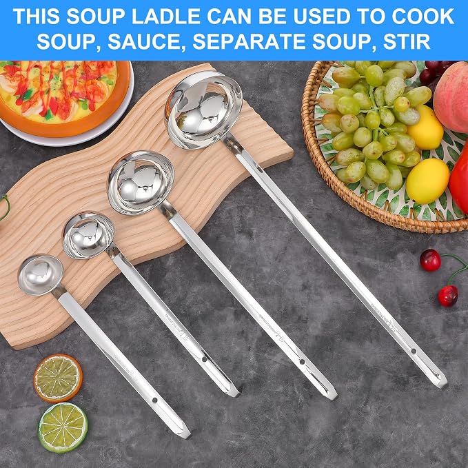 8pcs Stainless Steel Soup Ladle - Image 4