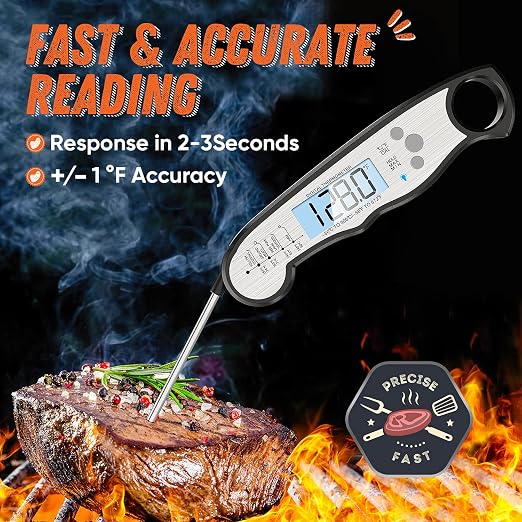 Digital Meat Thermometer, Waterproof Instant Read Food Thermometer - Image 2
