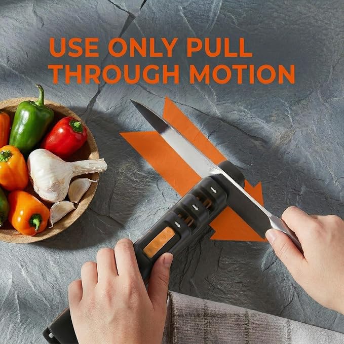 5 Precision Adjust Knife Sharpener- 3-Stage Premium Kitchen Knife Sharpener to - Image 4