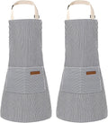 2 Pack Stripes Kids Apron, Kids Cooking Aprons by XLSXEXCL