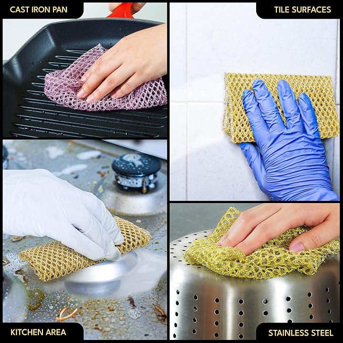 The Crown Choice Heavy Duty Non-Scratch Dish Scrubbers - Image 4