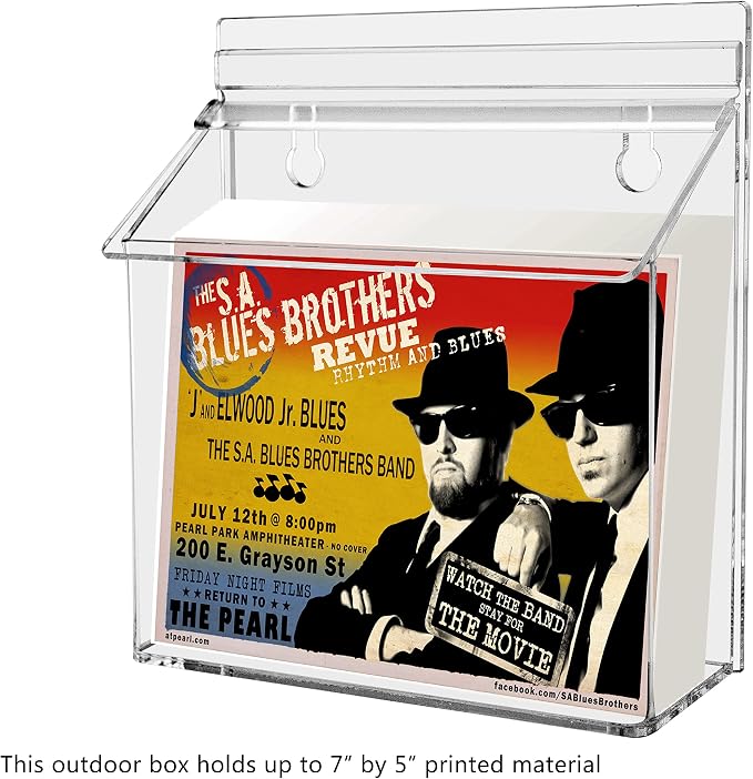 Marketing Holders Outdoor Brochure Holder Holds 7.5” x 5.5” Postcards Wall - Image 3