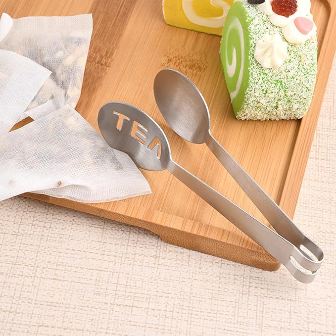 4Pcs Tea Bag Squeezer, Stainless Steel Clip On Strainer, Tea Spoon Tongs - Image 5