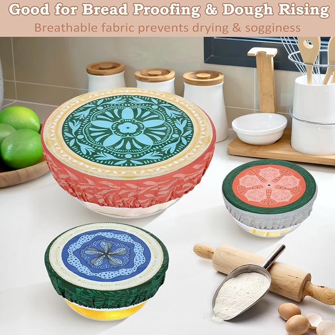 5-Size Reusable Beeswax Bowl Covers - Image 4