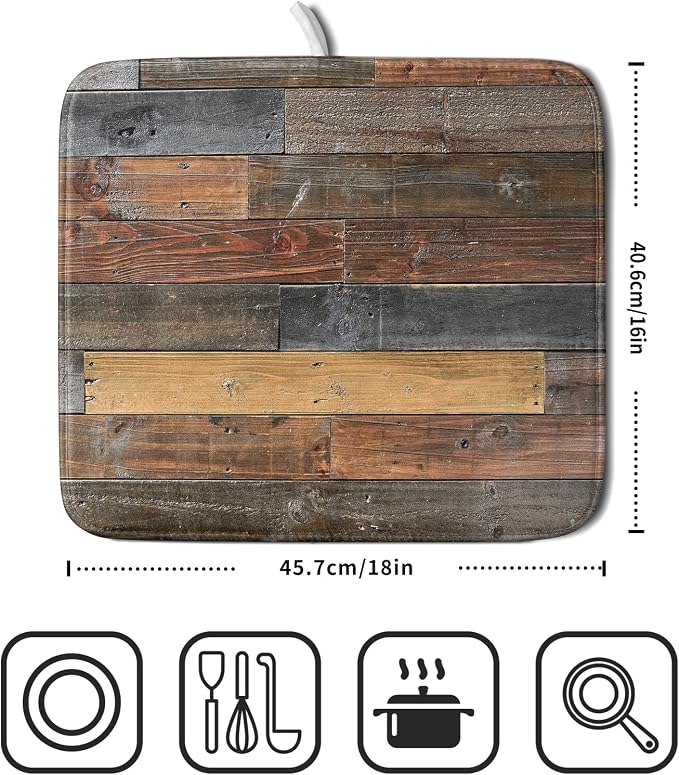 Giwawa Wood Grain Dish Drying Mat - Image 2