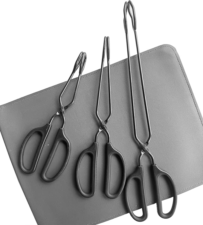 HINMAY 10" 12" 16" Stainless Steel Kitchen Tongs Set, Non-Slip Comfortable Grip - Image 7