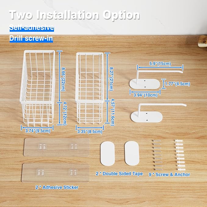 Mustorn 4 Pack Adhesive Cabinet Door Organizer, Lid Organizers Inside Cabinet - Image 6