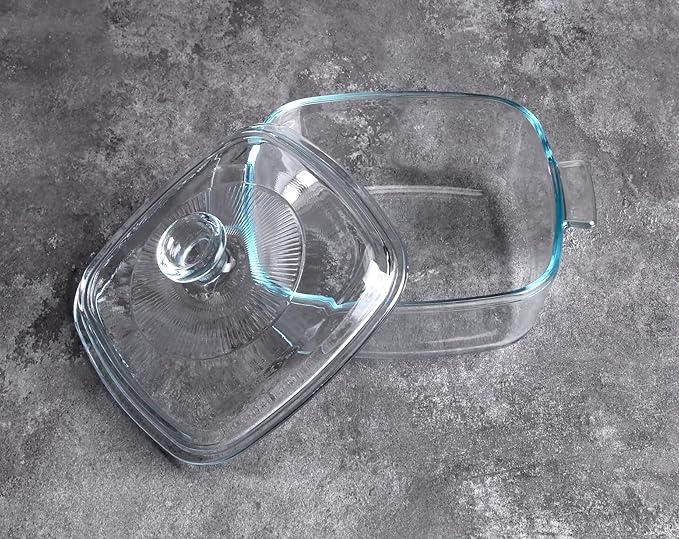 Clear Square Glass Casserole - Image 5