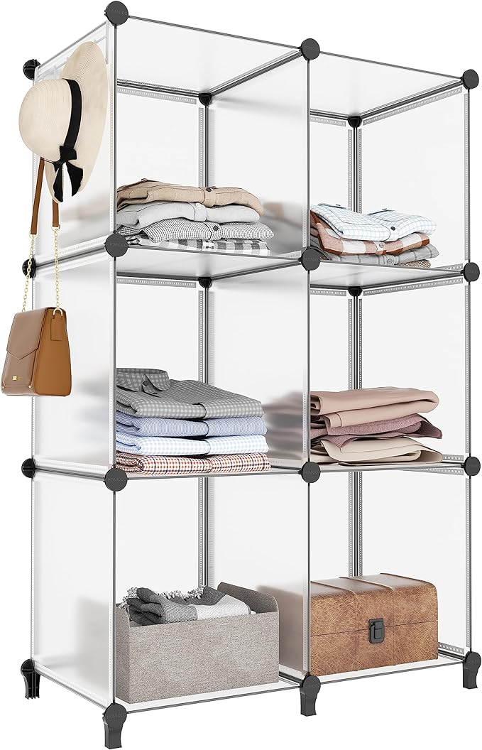 HOMIDEC 6-Cube Storage Organizer, Closet Organizer Storage Shelf Bookcase by DecorateYourHome