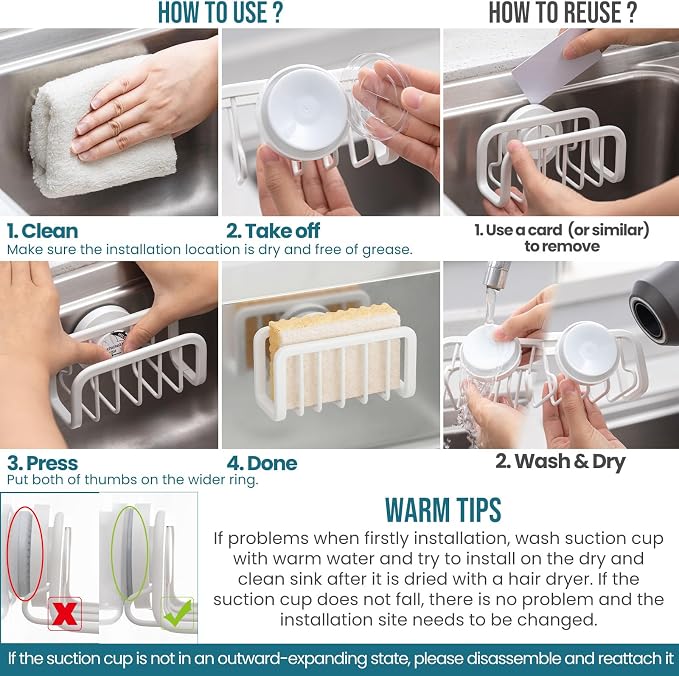 TAILI Sponge Holder for Kitchen Sink - Image 6