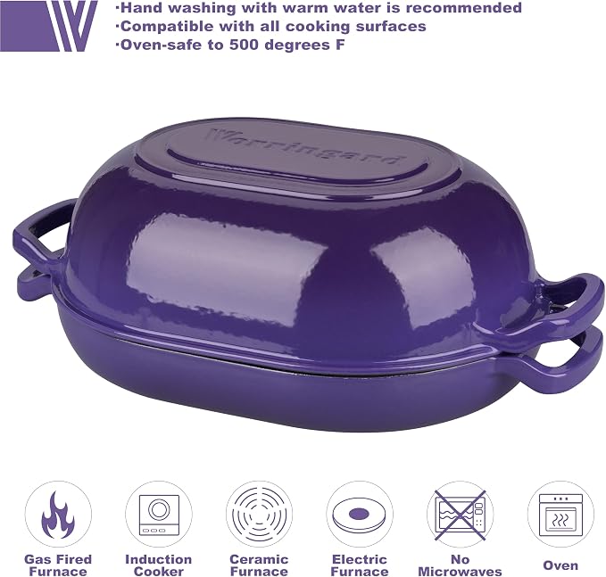 VORRINGARD Enameled Cast Iron Sourdough Bread Oven, Dutch Oven, Loaf Cast Iron - Image 3