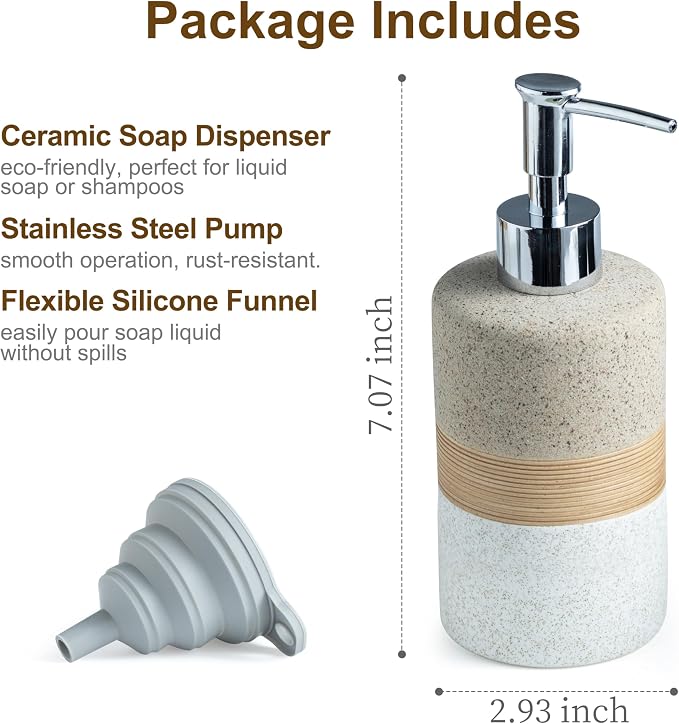 Ceramic Dish Soap Dispenser Set - Image 6