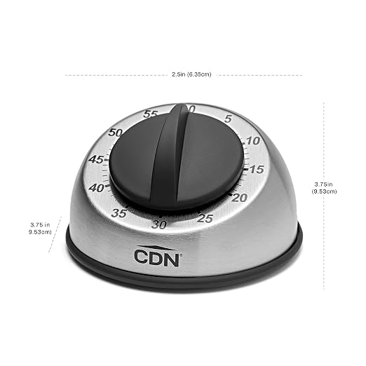 CDN Compact 60-Minute Mechanical Timer | Easy-to-Read 2.5” Dial | Loud 3-Second - Image 3