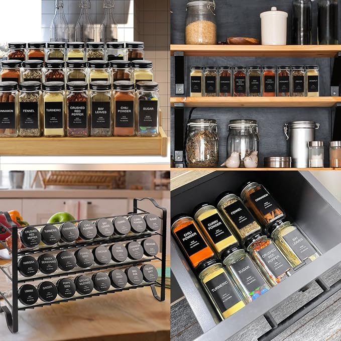 AISIPRIN 24 Pcs Glass Spice Jars - Image 6