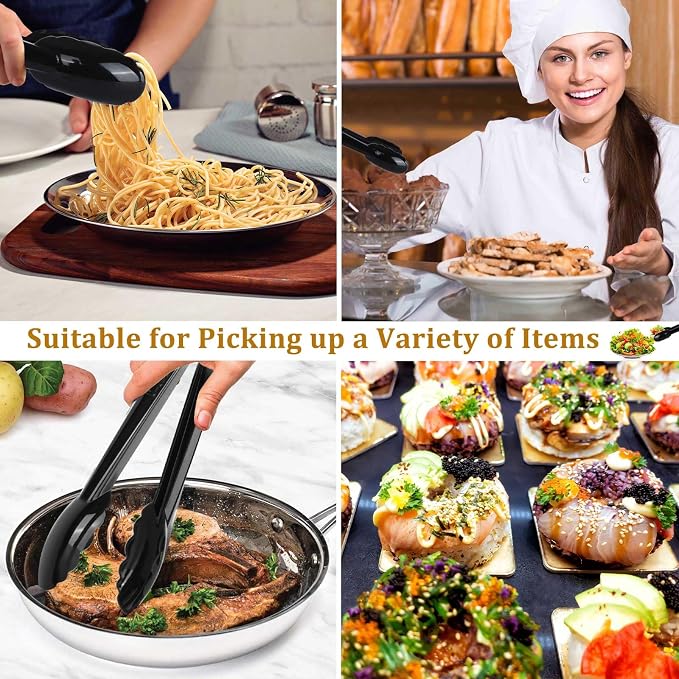Mwellewm 24 Pc Plastic Tongs for Serving 9 Inch Bulk Reusable or Disposable - Image 6